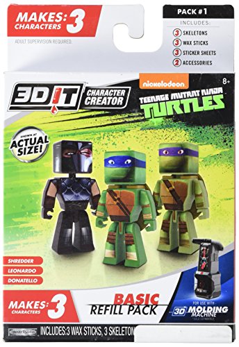 3D Character Creator Teenage Mutant Ninja Turtles Basic Refill Pack Style 1 Novelty Toy