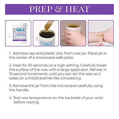 Prep and heat: four steps for microwaving the wax jar and testing on a wrist