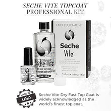 Load image into Gallery viewer, Seche Vite Dry Fast Top Coat Professional Kit, 4 oz Refill &amp; 0.50 oz
