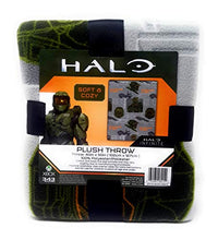 Load image into Gallery viewer, Halo Infinite Throw Blankets 40 x 50 inches Grey Plush Throw Soft and Cozy Gamer Blanket Great Gift or Travel Blanket
