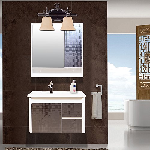 Portfolio 2-Light Forged Bronze Bathroom Vanity Light