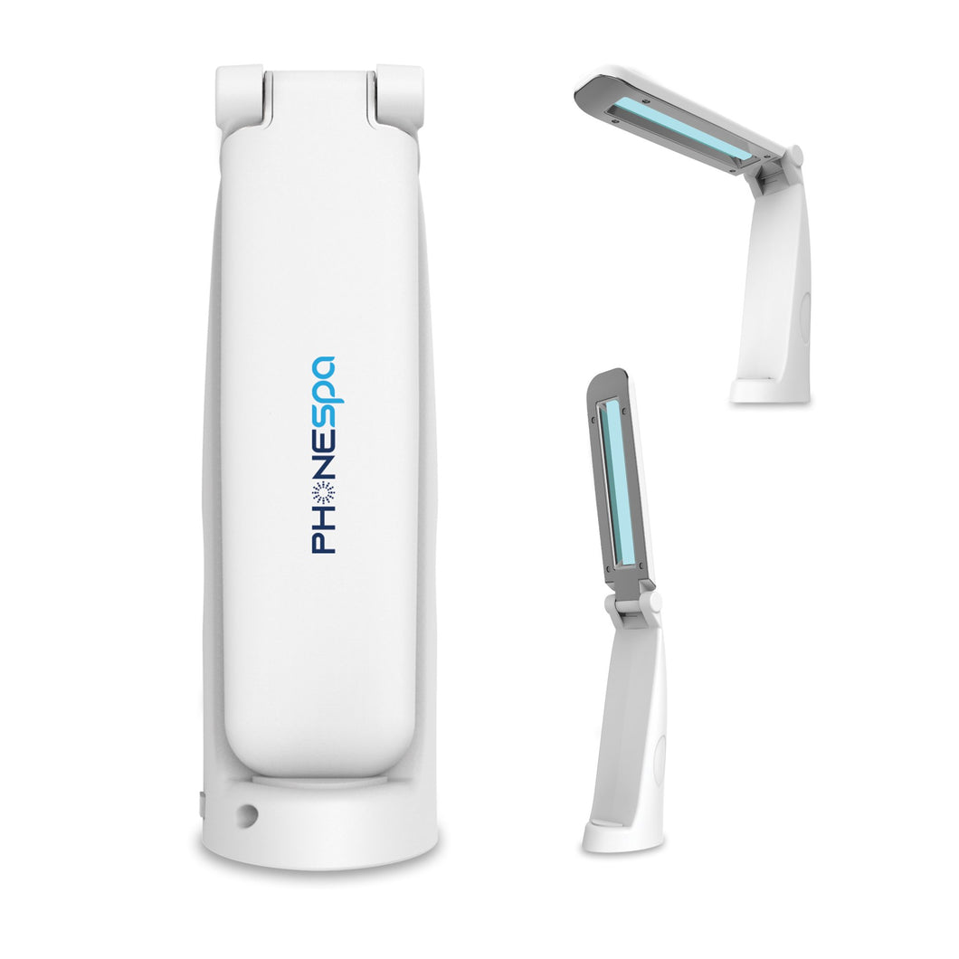 PhoneSpa Convenient, Portable, and Foldable UV-C Light Sanitizer That’s USB Chargeable for Home, Car, or Travel Purposes EPA Est. 96641-CHN-001