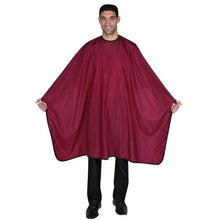 Load image into Gallery viewer, Betty Dain Premier Barber Cutting/Styling Cape, Black Trim Piping, High-end Look, Soft, Lightweight, Water Resistant Nylon, Repels Hair, Snap Closure at Neck, Generous 54 x 60 inch Size, Navy
