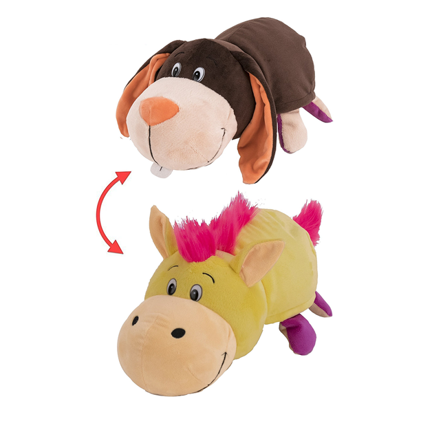 FlipaZoo 2-in-1 Bunny to Yellow Horse Plush - 16 Inches