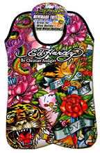 Load image into Gallery viewer, Ed Hardy Designs By Christian Audigier Neoprene 2 Bottle Wine Beverage Tote (Tatto Tiger Geisha)

