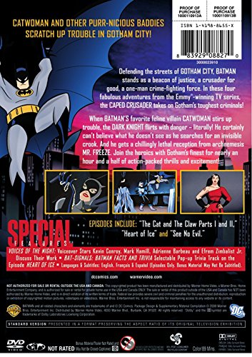 Back of the cartoon DVD with episode list and special features