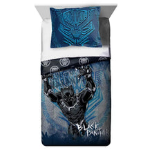 Load image into Gallery viewer, Franco Kids Bedding for Full/Twin Bed - Reversible Comforter and Pillow Sham (Black Panther)
