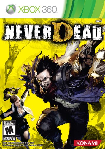 Xbox 360 game cover with a sword-wielding gunman on a yellow background