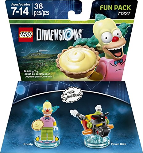 LEGO Dimensions Simpsons Fun Pack 71227 box with Krusty minifigure and Clown Bike