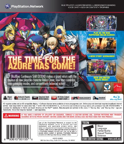 Back of the PS3 case with fighters and screenshots, rated T