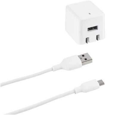Onn 2.4 Amp Wall Charger with Micro USB Syn, White