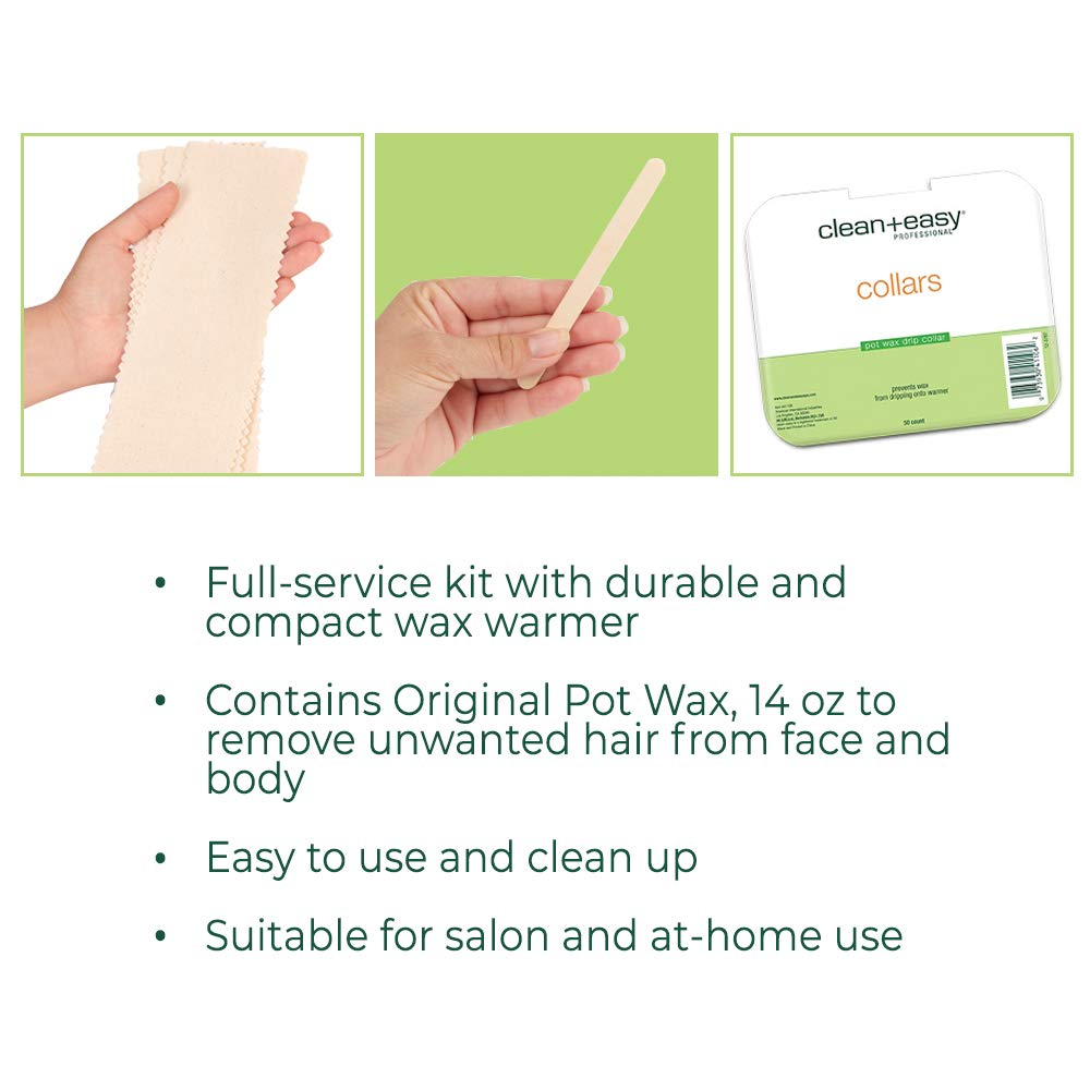 Hands holding muslin strips and a wooden spatula beside a pack of drip collars
