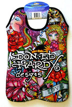 Load image into Gallery viewer, Ed Hardy Designs By Christian Audigier Neoprene 2 Bottle Wine Beverage Tote (Tatto Tiger Geisha)
