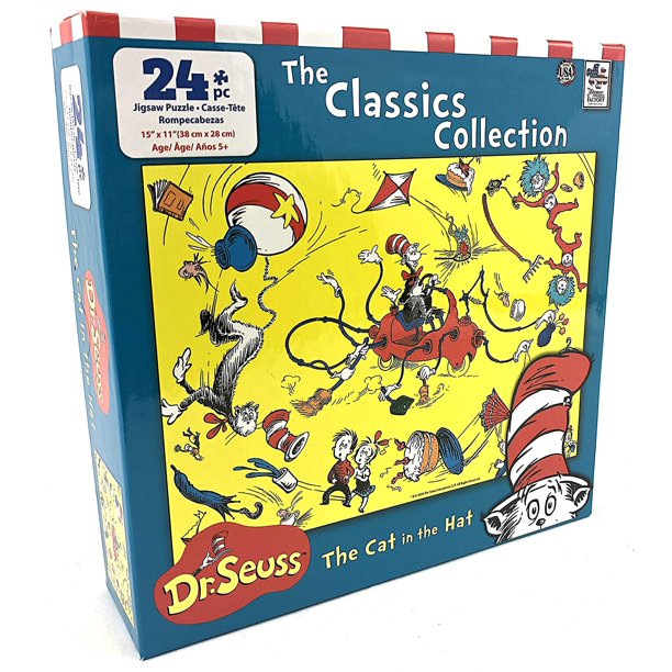 Dr. Seuss The Cat InThe Hat - 24 Piece Jigsaw Puzzle - Age 5 and Up
