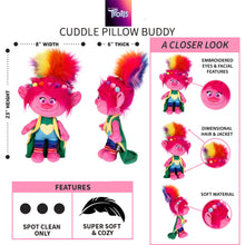 Load image into Gallery viewer, Trolls Kids Poppy Bedding Plush Cuddle and Decorative Pillow Buddy, Pink, DreamWorks

