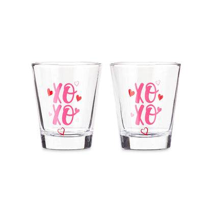 Way To Celebrate Valentine's Day Flask Shot Glass Set