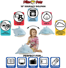 Load image into Gallery viewer, My Pillow Pet Dolphin - Large (Light Blue) Children, Kids, Game
