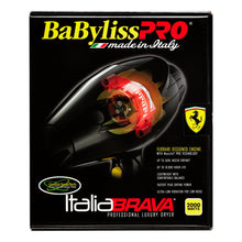 Load image into Gallery viewer, BaBylissPRO Italia Brava Travel Size Ceramic &amp; Ionic Hair Dryer, 2000 Watts, Black BABFB1BK
