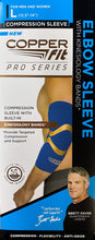 Load image into Gallery viewer, Copper Fit Pro Series Performance Compression Elbow Sleeve, Blue, Large
