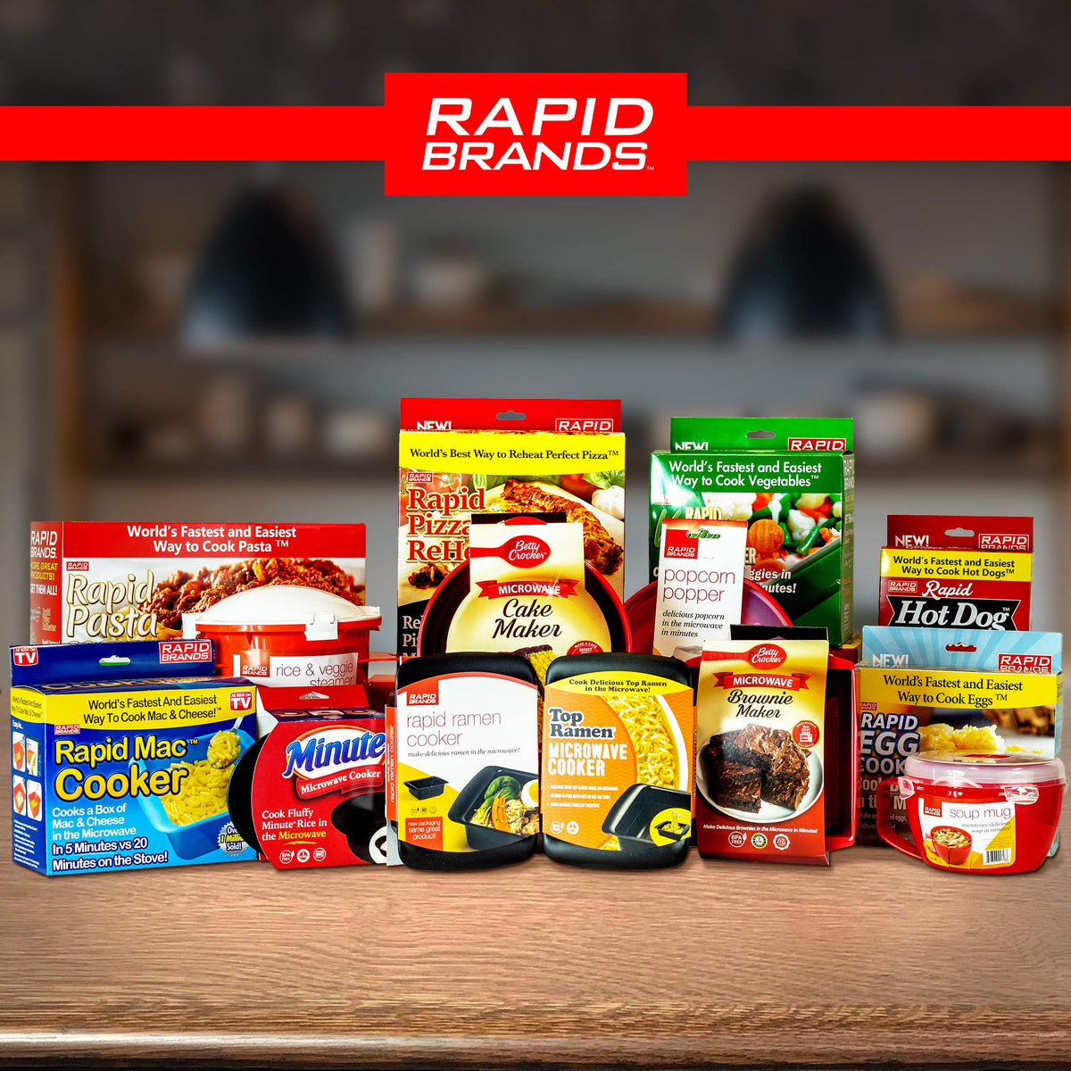 Range of microwave cooker boxes for pasta, mac and cheese, ramen and more