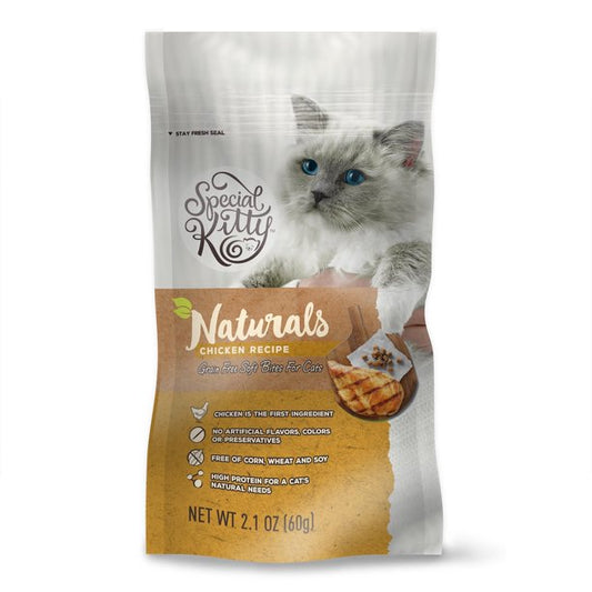 Special Kitty Naturals Grain Free Soft Bites for Cats, Chicken Flavor, 2.1 oz