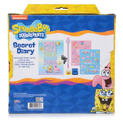 Inkology 6-Piece Diary Sets, SpongeBob Squarepants, 120 Pages (60 Sheets), Pack Of 6 Sets