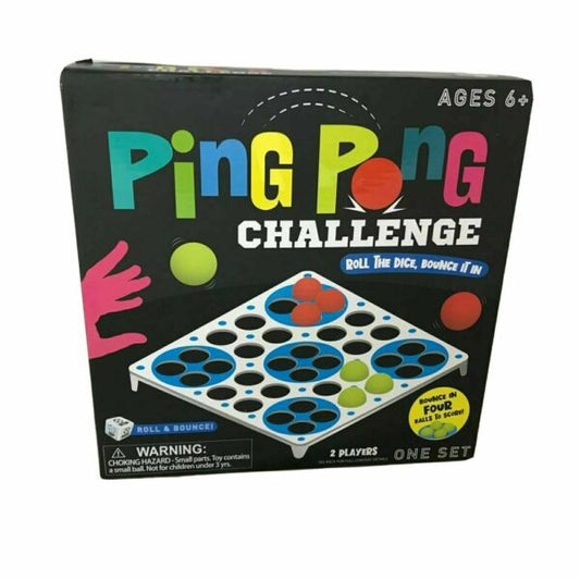 Ping Pong Challenge Game (Age 6+) One Set Roll The Dice, Bounce It In New
