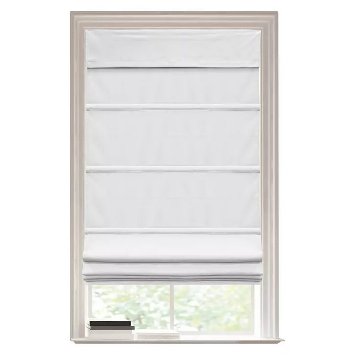 1pc Light Filtering Cordless Zebra Window Shade with Valance White 72 Inches (L), 36 Inches (W) - Lumi Home Furnishings