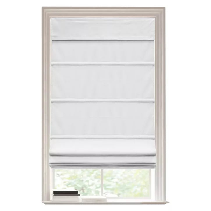 1pc Light Filtering Cordless Zebra Window Shade with Valance White - Lumi Home Furnishings