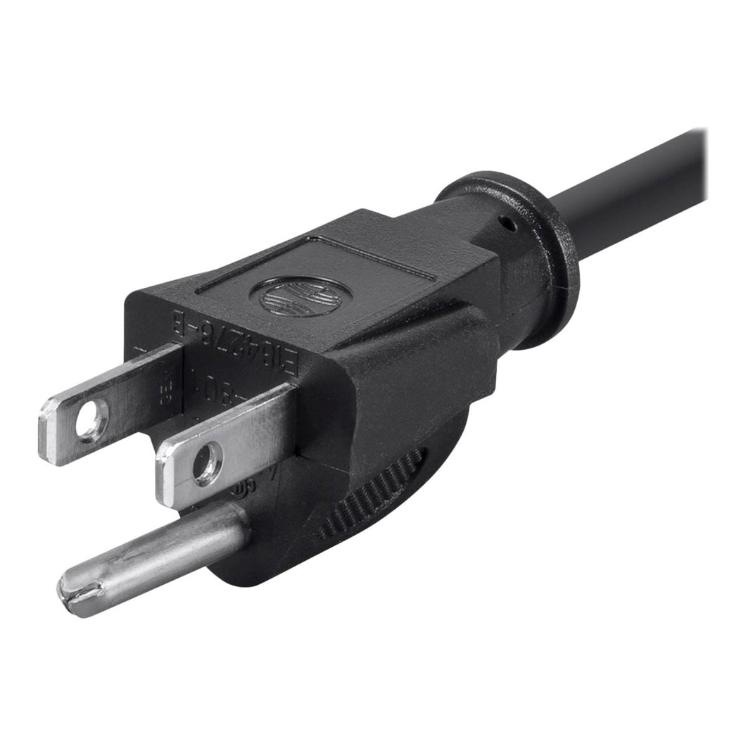 Monoprice 3-Prong Power Cord - 6 Feet - Black | NEMA 5-15P to IEC 60320 C13, 16AWG, 13A