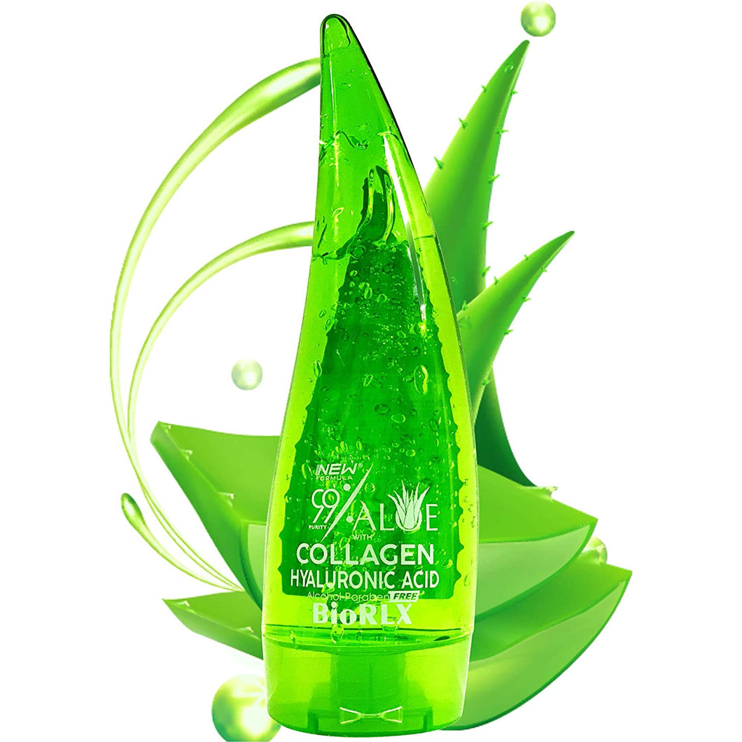 BIORLX Aloe Vera Gel with Collagen Hyaluronic Acid 8.5 Oz