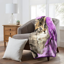 Load image into Gallery viewer, American Heritage Collection Wilderness Throw, 50&quot; x 60&quot;, Kittens &amp; Feathers
