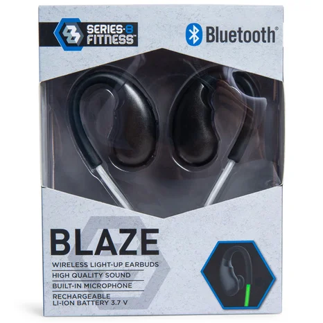 Series 8 Fitness Blaze Wireless Light-up Earbuds Red - Realmdrop Shop