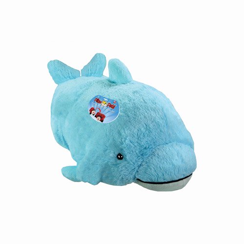 My Pillow Pet Dolphin - Large (Light Blue) Children, Kids, Game