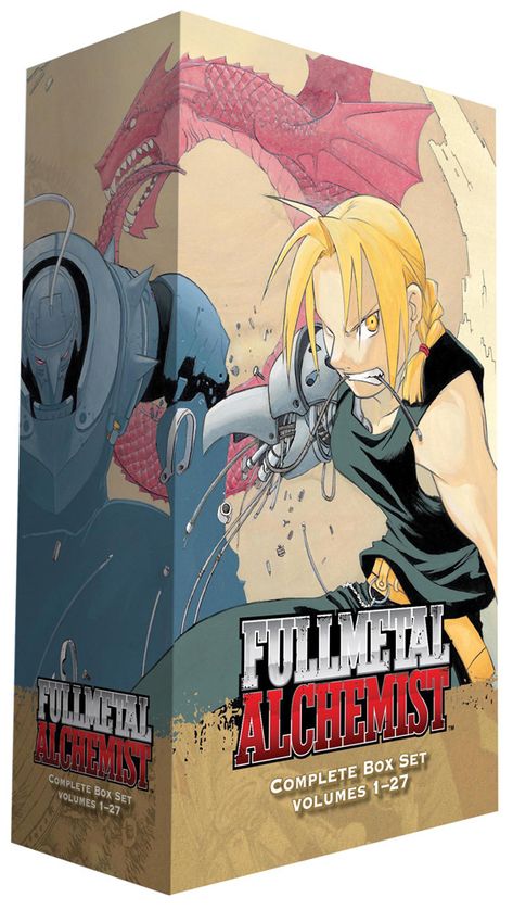 Fullmetal Alchemist complete manga box set, volumes 1-27, with Edward and Alphonse Elric