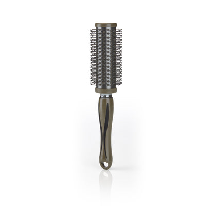 Wild Primrose by Conair Hot Curling Nylon Round Hairbrush for Top-Rated Smooth Waves or Curls in Olive Green, 1ct