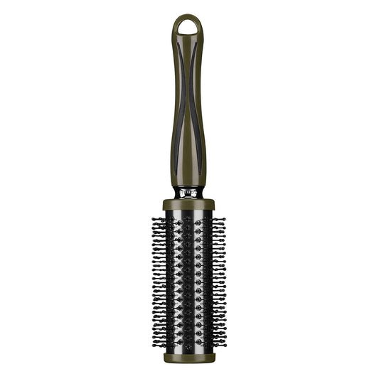Wild Primrose by Conair Hot Curling Nylon Round Hairbrush for Top-Rated Smooth Waves or Curls in Olive Green, 1ct