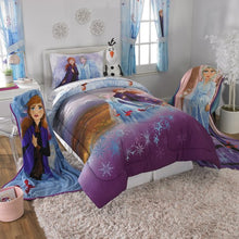 Load image into Gallery viewer, Disney Frozen Kids Blanket, Twin/Full, Microfiber Coral Fleece, Purple
