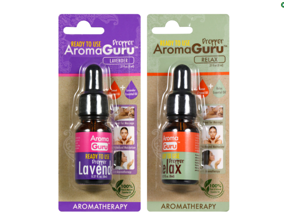 Aroma Guru Scented Aromatherapy Droppers, 0.27 fl.oz. Bottles - Realmdrop Shop