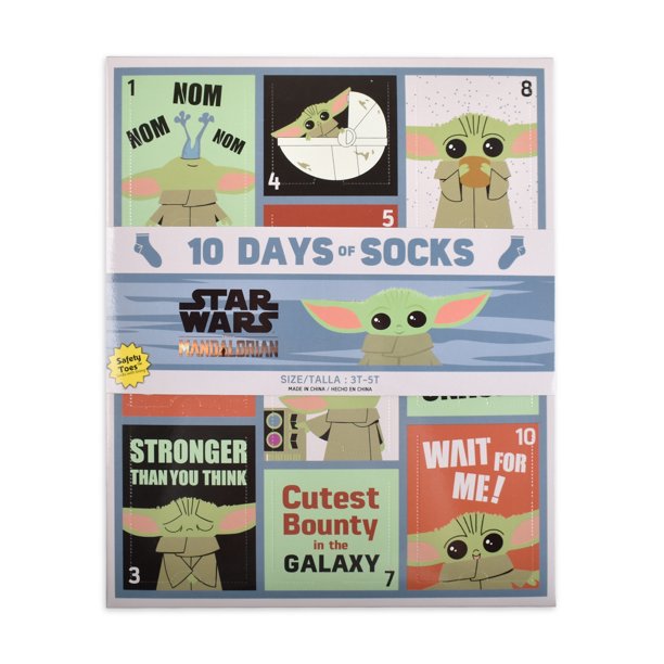 Star Wars Toddler 10 Days of Socks, 10-Pack, Sizes 2T-5T