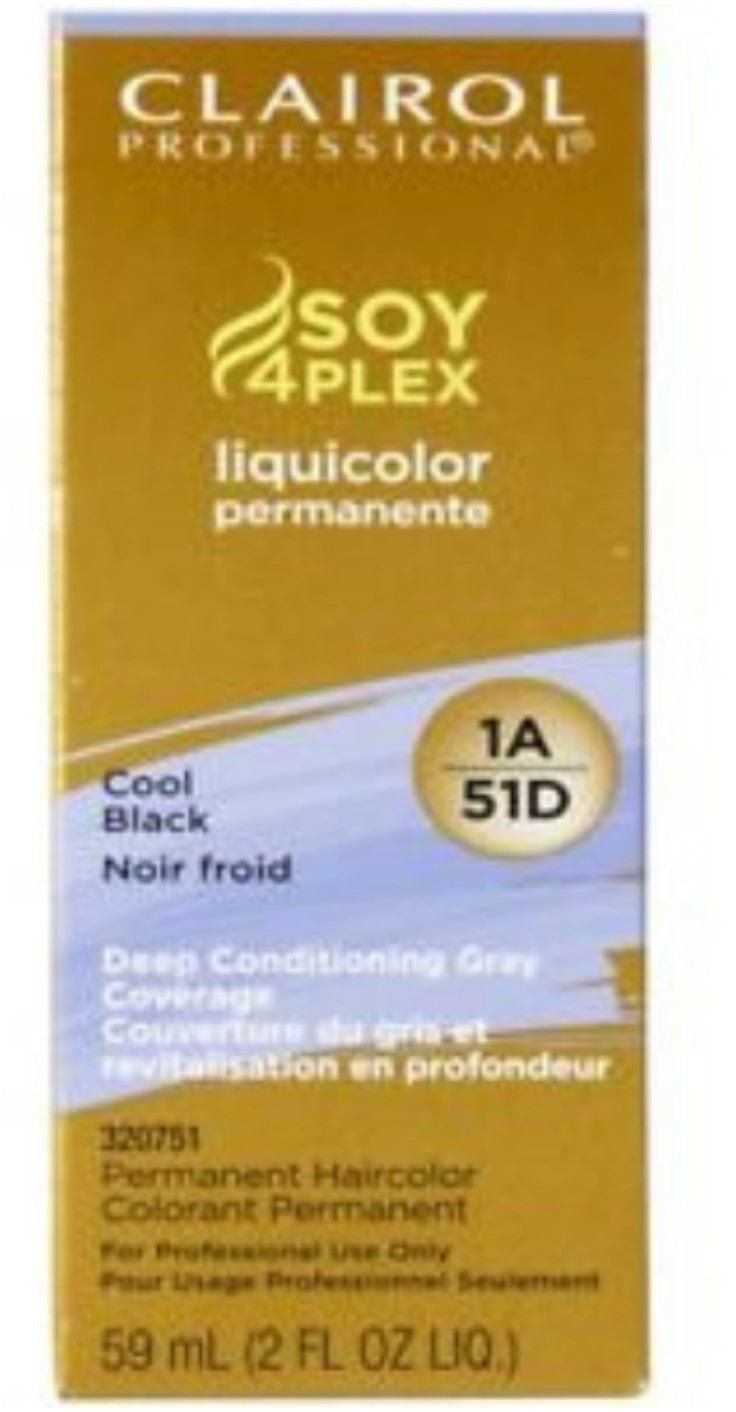 Clairol Professional Liquicolor 1A/51D Cool Black, 2 oz