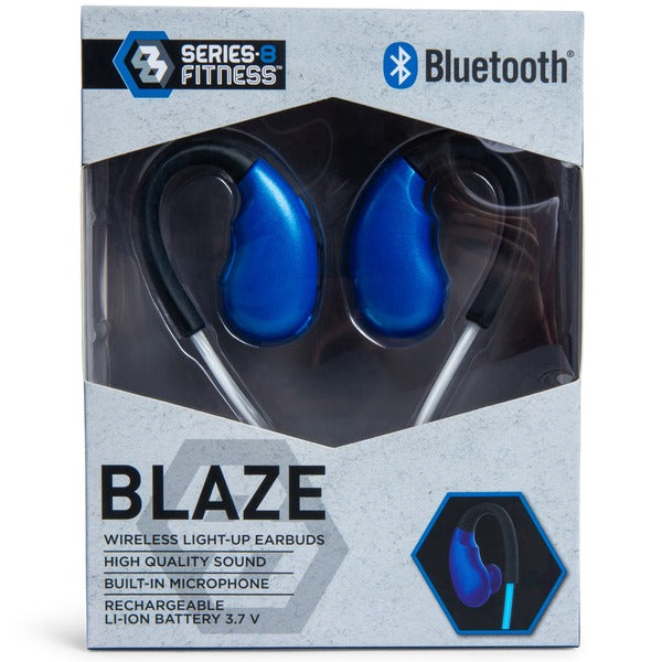 Series 8 Fitness Blaze Wireless Light-up Earbuds Red - Realmdrop Shop