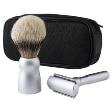 Load image into Gallery viewer, Merkur-Razor Leather Zipper Shaving Set Model #ME-368016, UPC: 4045284022368
