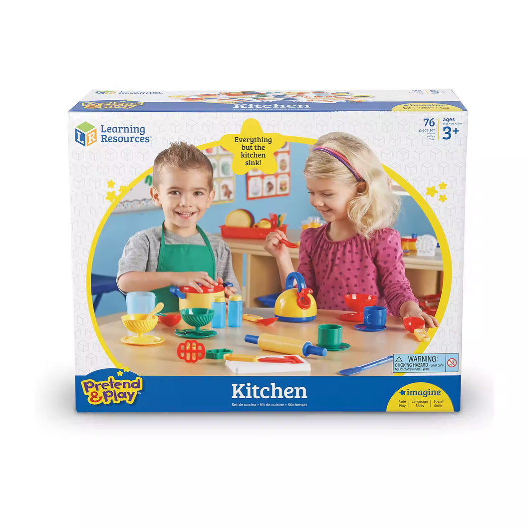 Learning Resources Pretend and Play Kitchen Set, Ages 3+