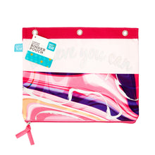 Load image into Gallery viewer, Pen + Gear &quot;Believe You Can&quot; Canvas Binder Pouch
