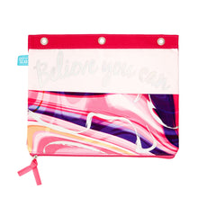 Load image into Gallery viewer, Pen + Gear &quot;Believe You Can&quot; Canvas Binder Pouch
