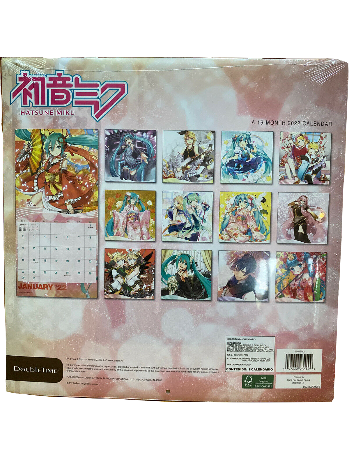 Hatsune Miku 2022 16 Month WALL CALENDAR
