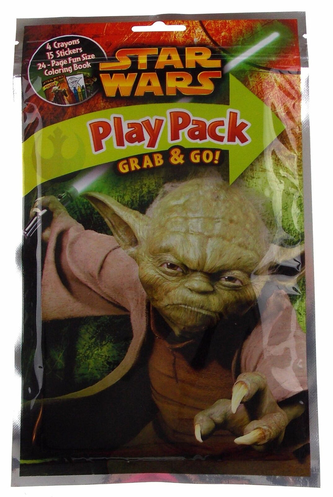 Star Wars Play Pack Yoda Grab And Go Set Coloring Book Crayons & Stickers